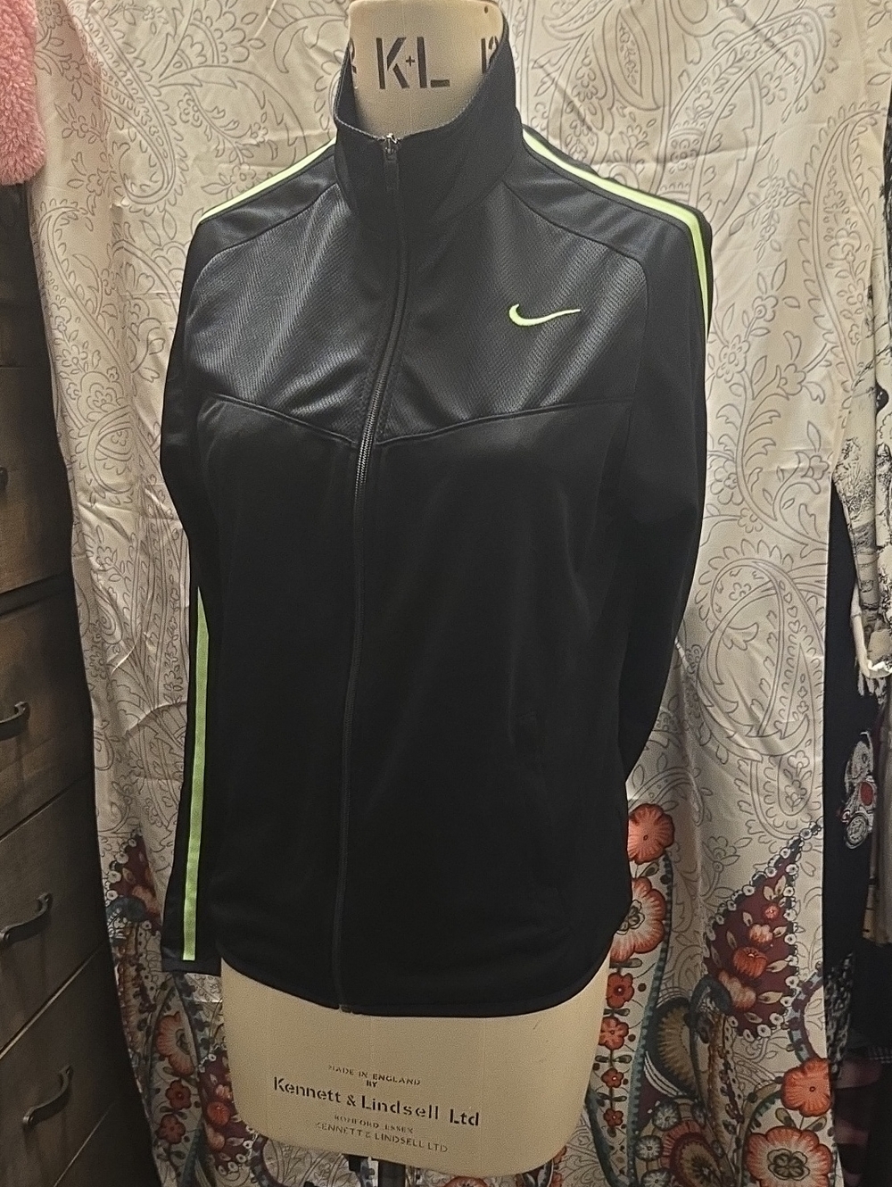 Nike Black Jacket with Neon Green Accents